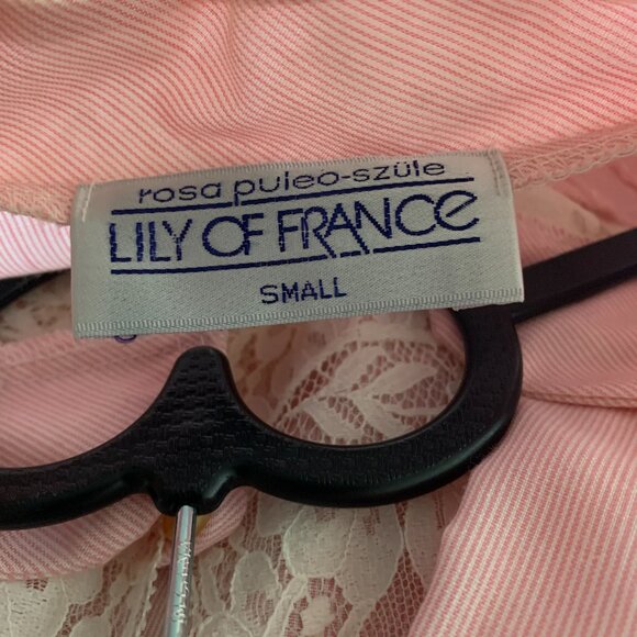 Vintage Lily Of France Nightgown Dress Cottagecore Small Pink Lace Union Made - Picture 9 of 11